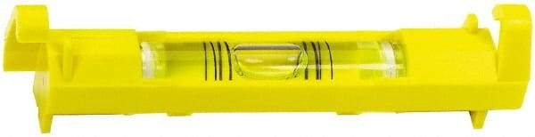 Stanley - 1 Vial, 3" Long, Plastic Line Level - 0.9" High x 3.45" Wide, Yellow - Exact Industrial Supply