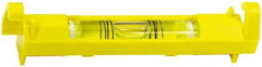 Stanley - 1 Vial, 3" Long, Plastic Line Level - 0.9" High x 3.45" Wide, Yellow - Exact Industrial Supply