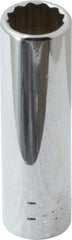 Blackhawk by Proto - 1/4" Drive, Deep Hand Socket - 12 Points, 1-15/16" OAL, Chrome Finish - Exact Industrial Supply