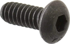 Value Collection - #10-24 UNC Hex Socket Drive, Button Screw - Alloy Steel, Black Oxide Finish, Fully Threaded, 1/2" Length Under Head - Exact Industrial Supply