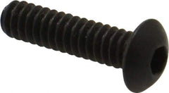Value Collection - #10-24 UNC Hex Socket Drive, Button Screw - Alloy Steel, Black Oxide Finish, Fully Threaded, 3/4" Length Under Head - Exact Industrial Supply