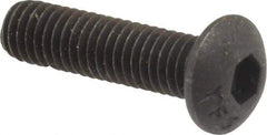 Value Collection - #10-32 UNF Hex Socket Drive, Button Screw - Alloy Steel, Black Oxide Finish, Fully Threaded, 3/4" Length Under Head - Exact Industrial Supply