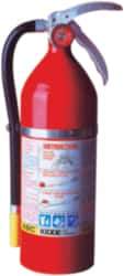 Kidde - 5 Lb, 3-A:40-B:C Rated, Dry Chemical Fire Extinguisher - 4-1/4" Diam x 15" High, 195 psi, 18' Discharge in 14 sec, Rechargeable, Steel Cylinder - Exact Industrial Supply