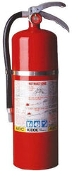 Kidde - 10 Lb, 4-A:80-B:C Rated, Dry Chemical Fire Extinguisher - 5-1/4" Diam x 19.13" High, 195 psi, 20' Discharge in 22 sec, Rechargeable, Steel Cylinder - Exact Industrial Supply