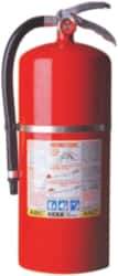 Kidde - 20 Lb, 6-A:120-B:C Rated, Dry Chemical Fire Extinguisher - 7-1/4" Diam x 21.6" High, 195 psi, 20' Discharge in 28 sec, Rechargeable, Steel Cylinder - Exact Industrial Supply
