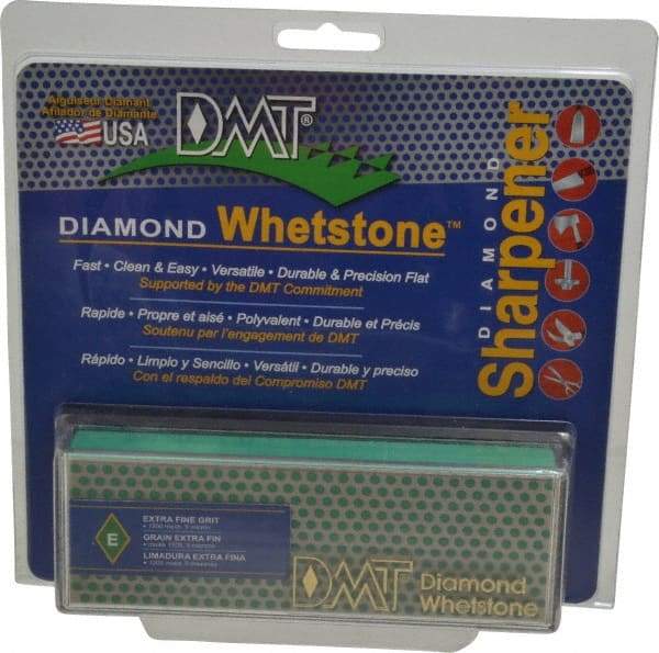 DMT - 6" Long x 2" Wide x 3/4" Thick, Diam ond Sharpening Stone - Rectangle, 1200 Grit, Extra Fine Grade - Exact Industrial Supply