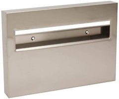 Made in USA - 500 Capacity Stainless Steel Toilet Seat Cover Dispenser - 11" High x 15-3/4" Wide 1-3/4" Deep - Exact Industrial Supply