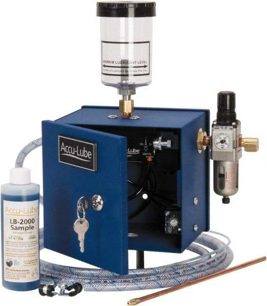 Accu-Lube - 1 Outlet, 10 Ounce Tank Capacity, Micro Lubricant System - 12' Coolant Line Length - Exact Industrial Supply