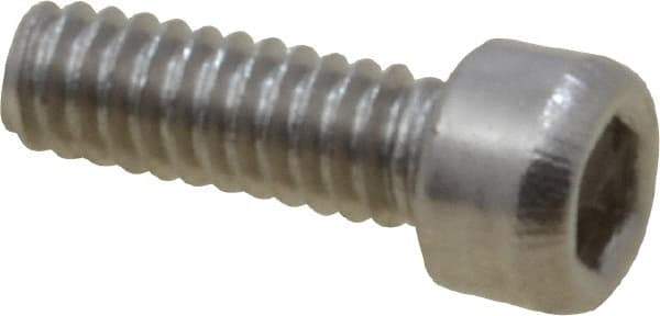 Value Collection - #0-80 UNF Hex Socket Drive, Socket Cap Screw - Grade 18-8 Stainless Steel, 3/16" Length Under Head - Exact Industrial Supply
