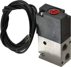 ARO/Ingersoll-Rand - 1/8", 3-Way Body Ported Stacking Solenoid Valve - 120 VAC, 0.2 CV Rate, 2.4" High - Exact Industrial Supply