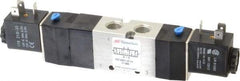 ARO/Ingersoll-Rand - 1/4", 4-Way 3-Position Maxair Stacking Solenoid Valve - 120 VAC, 0.7 CV Rate, 1.81" High - Exact Industrial Supply