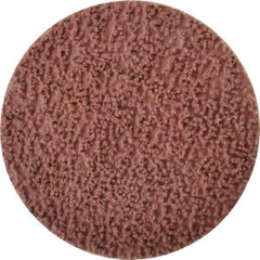 Made in USA - 3" Disc Diam, 80 Grit, Aluminum Oxide Quick Change Disc - Type S Attaching System, Coated, Brown, Medium Grade - Exact Industrial Supply