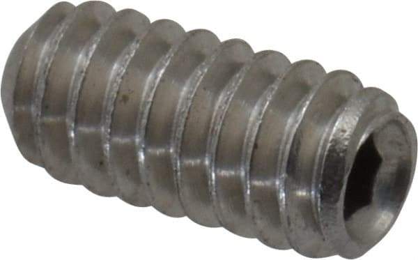 Value Collection - #2-56 UNC, 3/16" OAL, Cup Point Set Screw - Grade 18-8 Stainless Steel, 0.035" Key - Exact Industrial Supply