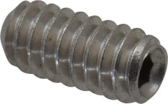 Value Collection - #2-56 UNC, 3/16" OAL, Cup Point Set Screw - Grade 18-8 Stainless Steel, 0.035" Key - Exact Industrial Supply