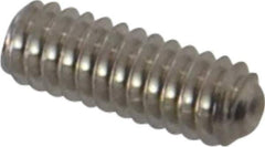 Value Collection - #2-56 UNC, 1/4" OAL, Cup Point Set Screw - Grade 18-8 Stainless Steel, 0.035" Key - Exact Industrial Supply
