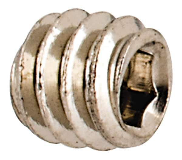 Value Collection - #3-48 UNC, 3/32" OAL, Cup Point Set Screw - Grade 18-8 Stainless Steel, 0.05" Key - Exact Industrial Supply