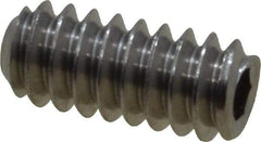 Value Collection - #4-40 UNC, 1/4" OAL, Cup Point Set Screw - Grade 18-8 Stainless Steel, 0.05" Key - Exact Industrial Supply