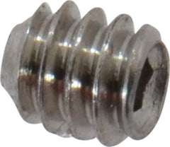 Value Collection - #0-80 UNF, 1/16" OAL, Cup Point Set Screw - Grade 18-8 Stainless Steel, 0.028" Key - Exact Industrial Supply