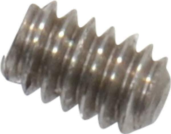 Value Collection - #0-80 UNF, 3/32" OAL, Cup Point Set Screw - Grade 18-8 Stainless Steel, 0.028" Key - Exact Industrial Supply