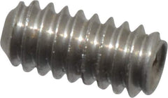 Value Collection - #0-80 UNF, 1/8" OAL, Cup Point Set Screw - Grade 18-8 Stainless Steel, 0.028" Key - Exact Industrial Supply