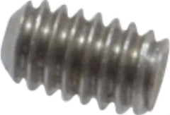 Value Collection - #1-72 UNF, 1/8" OAL, Cup Point Set Screw - Grade 18-8 Stainless Steel, 0.035" Key - Exact Industrial Supply