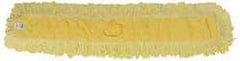 Rubbermaid - 48" Long x 5" Wide Yarn Blend Dust Mop Head - Envelope Connection, Yellow, Looped Head - Exact Industrial Supply