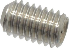 Value Collection - #10-32 UNF, 5/16" OAL, Cup Point Set Screw - Grade 18-8 Stainless Steel, 3/32" Key - Exact Industrial Supply