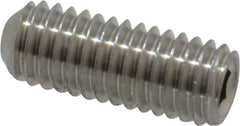 Value Collection - #10-32 UNF, 1/2" OAL, Cup Point Set Screw - Grade 18-8 Stainless Steel, 3/32" Key - Exact Industrial Supply