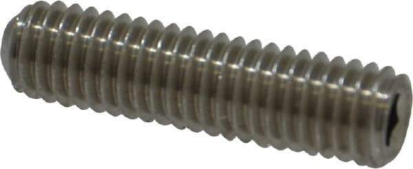 Value Collection - #10-32 UNF, 3/4" OAL, Cup Point Set Screw - Grade 18-8 Stainless Steel, 3/32" Key - Exact Industrial Supply