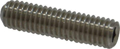 Value Collection - #10-32 UNF, 3/4" OAL, Cup Point Set Screw - Grade 18-8 Stainless Steel, 3/32" Key - Exact Industrial Supply