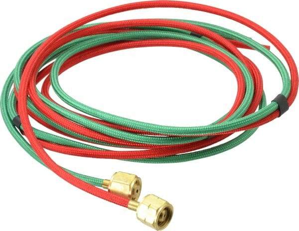 Miller-Smith - 1,000 Max PSI, Red, Welding Hose - For Twin Gases, 1/8 Inch Diameter, 9/16-18 Inch Thread - Exact Industrial Supply