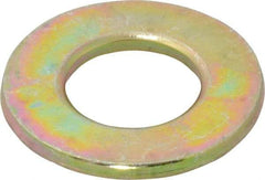 Value Collection - 5/8" Screw, Grade 8 Steel SAE Flat Washer - 21/32" ID x 1-5/16" OD, 3/32" Thick, Zinc Yellow Dichromate Finish - Exact Industrial Supply