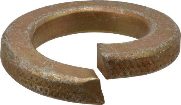 Value Collection - 1", 1.003" ID, 1/4" Thick Split Lock Washer - Grade 8 Steel, Zinc Yellow Dichromate Finish, 1.003" Min ID, 1.024" Max ID, 1.656" Max OD - Exact Industrial Supply