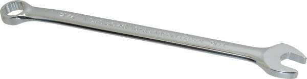 Proto - 7/16" 12 Point Offset Combination Wrench - 15° Offset Angle, 7" OAL, Steel, Chrome Finish - Exact Industrial Supply