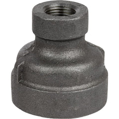 Black Pipe Fittings; Fitting Type: Reducing Coupling; Fitting Size: 1/2″ x 1/4″; Material: Malleable Iron; Finish: Black; Fitting Shape: Straight; Thread Standard: NPT; Connection Type: Threaded; Lead Free: No; Standards:  ™ASME ™B1.2.1;  ™ASME ™B16.3; AS