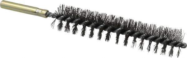 Value Collection - 3/4" Diam Helical Steel Tube Brush - Single Spiral, 0.012" Filament Diam, 3-1/2" Brush Length, 5-1/2" OAL, 1/4" Diam Shank - Exact Industrial Supply