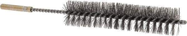 Value Collection - 1" Diam Helical Steel Tube Brush - 0.012" Filament Diam, 2-1/2" Brush Length, 4" OAL, 1/4" Diam Shank - Exact Industrial Supply