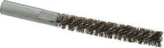 Value Collection - 3/8" Diam Helical Stainless Steel Tube Brush - Double Spiral, 0.008" Filament Diam, 2-23/64" Brush Length, 4" OAL, 3/16-24 Female Shank - Exact Industrial Supply