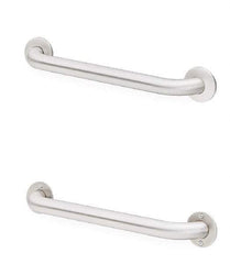 Bradley - Washroom Partition Stainless Steel Grab Bar - 36 Inch Long, Compatible with Shower and Toilet Stalls - Exact Industrial Supply