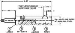 Cogsdill Tool - 1-5/8" Hole, No. 110 Blade, Type C Power Deburring Tool - One Piece, 7" OAL, 1.19" Pilot - Exact Industrial Supply