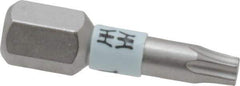 Wera - 1/4" Drive T15 Torx Screwdriver Bit - 1" OAL, Insert Bit - Exact Industrial Supply