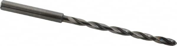 Extra Length Drill Bit: 0.1654″ Dia, 140 °, Solid Carbide FIREX Finish, Spiral Flute, Straight-Cylindrical Shank, Series 5525