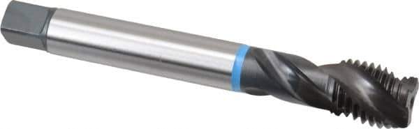 Emuge - M20x2.50 Metric Coarse 3 Flute 6H Modified Bottoming Spiral Flute Tap - Cobalt, Oxide Finish, 140mm OAL, Right Hand Flute, Right Hand Thread, Series Enorm-VA - Exact Industrial Supply