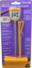 Taylor - -58 to 500°F Pocket Digital Thermometer - LCD Display, 1.5 Volts - Exact Industrial Supply
