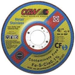 Camel Grinding Wheels - 24 Grit, 9" Wheel Diam, 1/8" Wheel Thickness, Type 27 Depressed Center Wheel - Aluminum Oxide, Resinoid Bond, S Hardness, 6,650 Max RPM, Compatible with Angle Grinder - Exact Industrial Supply