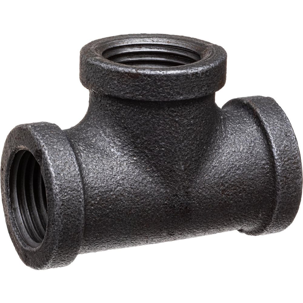 Black Pipe Fittings; Fitting Type: Tee; Fitting Size: 1/8″; Material: Malleable Iron; Finish: Black; Fitting Shape: Tee; Thread Standard: NPT; Connection Type: Threaded; Lead Free: No; Standards: UL Listed; ASME B16.3; ASME B1.2.1
