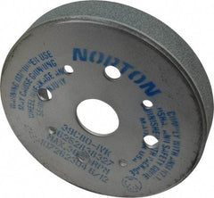 Norton - 6" Diam, 4" Hole Size, 1" Overall Thickness, 80 Grit, Type 2 Tool & Cutter Grinding Wheel - Medium Grade, Silicon Carbide, I Hardness, Vitrified Bond, 3,600 RPM - Exact Industrial Supply