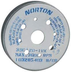 Norton - 6" Diam, 1-1/4" Hole Size, 1" Overall Thickness, 100 Grit, Type 2 Tool & Cutter Grinding Wheel - Fine Grade, Silicon Carbide, H Hardness - Exact Industrial Supply