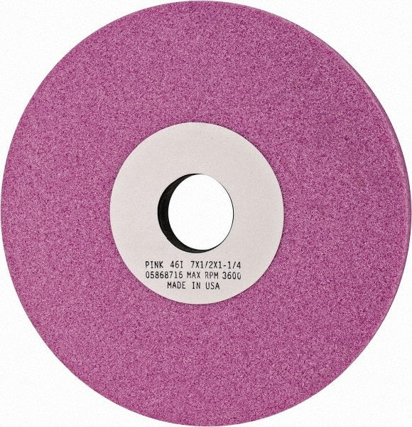 Grier Abrasives - 7" Diam x 1-1/4" Hole x 1/2" Thick, I Hardness, 46 Grit Surface Grinding Wheel - Exact Industrial Supply