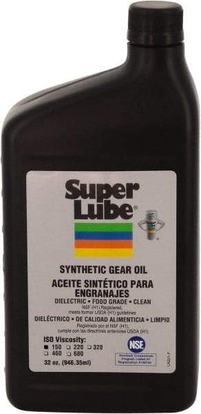 Synco Chemical - 0.25 Gal Bottle, Synthetic Gear Oil - -45°F to 450°F, ISO 150 - Exact Industrial Supply